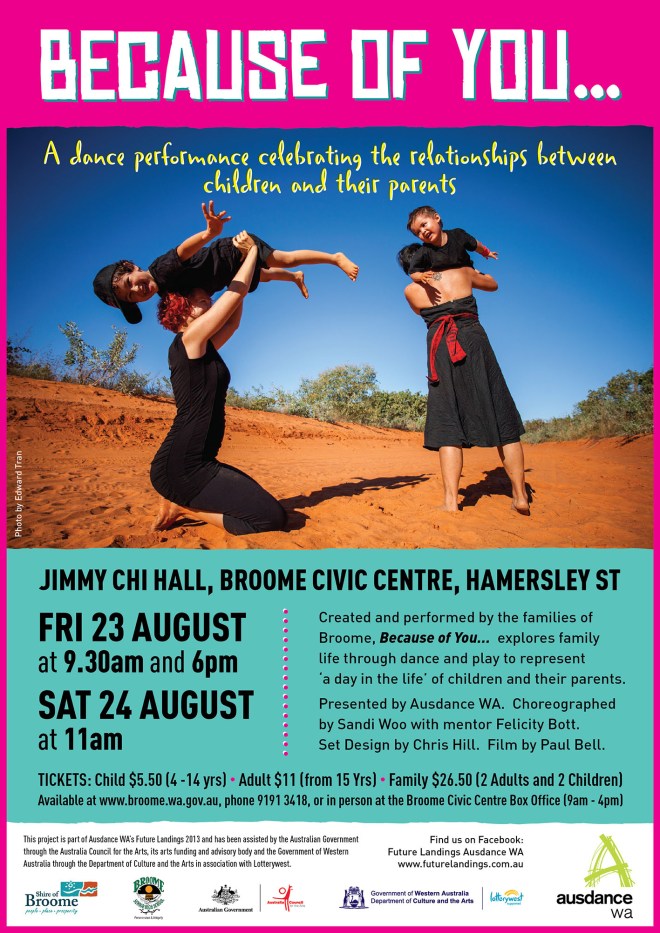 It's nearly show time:  Because of You...